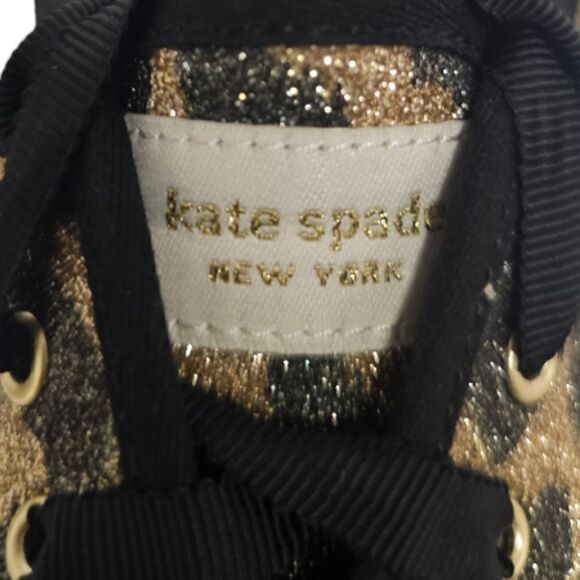 KEDS x KATE SPADE Leopard Print Glitter Sneakers - Size 9 - Picture 8 of 9